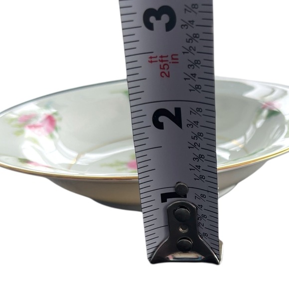 Vtg Kyoto Roseverte Fine China Small Bowls Pink Roses Gold Japan Set 4 Victorian - Picture 7 of 7